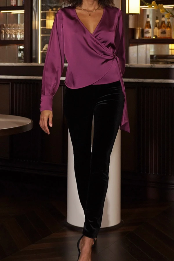 Black Luxe Velvet Leggings - Image 6