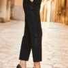 Black Satin Stripe Tuxedo Trousers
