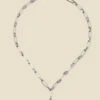 Silver Plated Hammered Chain Link Necklace