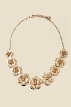 Gold Flower Detail Necklace