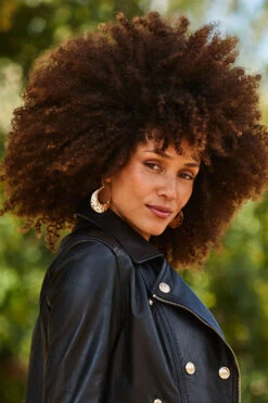 Gold Hammered Oval Hoop Earrings